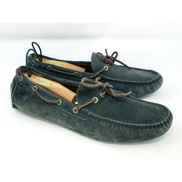 Frye Men\'s 11.5 Gray Suede Leather Moccasins Slip-On Shoe Drivers Casual Loafers main image 7